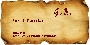 Gold Mónika névjegykártya
