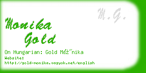 monika gold business card